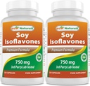 Najlepsi Naturals Soy Isoflavones 750 mg 120 kapsułek (120 liczenie (opakowanie po 2))