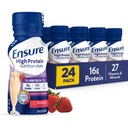 Zapewnienie wysokiej zawartości białka Strawberry Nutrition Shake, Gotowy do picia, 16 g białka i 27 witamin i minerałów, 8 fl oz, 24 Pack