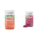 OLLY Ultra Siła Softgels mózgu, Nootropowe, Wspiera zdrowe funkcje mózgu, Pamięć, Focus & Ultra Kobiety multi Softgels, Ogólne Zdrowie i Wsparcie immunologiczne, Omega- 3, Żelazko, Witaminy A, D