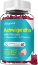 Gummie Ashwagandha, Wsparcie dla Immunitetu, Relaks, Suplementy Ashwagandha dla mężczyzn i kobiet, Natural Blueberry Flavor, 60 Hrabia