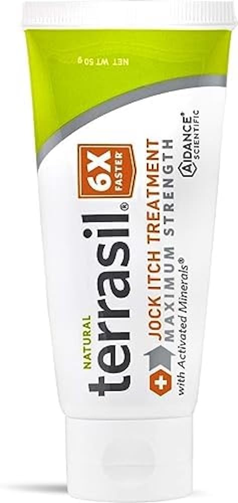 terazyl Jock Itch Leczenie przeciwgrzybicze Extra Siła -Klinicznie Poświadczony Klotrimazol dla skutecznego leczenia Jock Itch, All- Natural Soothing Care & Szybka ulga Jock Itch (50g)