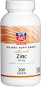 Rite Aid Natural Cynk, 50 mg, 200 Tablets - Wspiera funkcje immunologiczne - Suplementy cynku - Suplementy witaminy - Naturalny Cynk Suplement - Zasadniczy minerał dla zdrowia przeciwutleniającego - Easy- to- Połknięcie