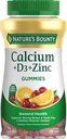 Gummeje Wapnia i Witaminy D według Bounty Nature 's Bounty, Immune Support & Bone Health, 500mg Wapnia i 1000 IU Witamina D3, Flavor owocowy, 70 Liczba