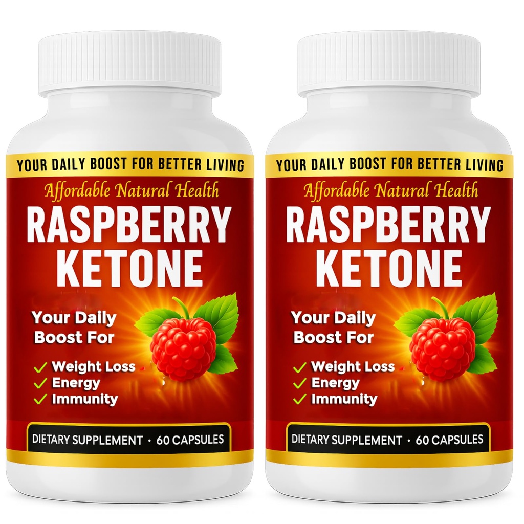 Kapsułki z ketonu malinowego, All- Naturalna formuła, Może wspierać aktywny zdrowy styl życia, 1000 mg suplement, 120 Kapsułki (nie wegańskie), 4 Miesiąc dostaw, Wegański keton malinowy, Nie GMO