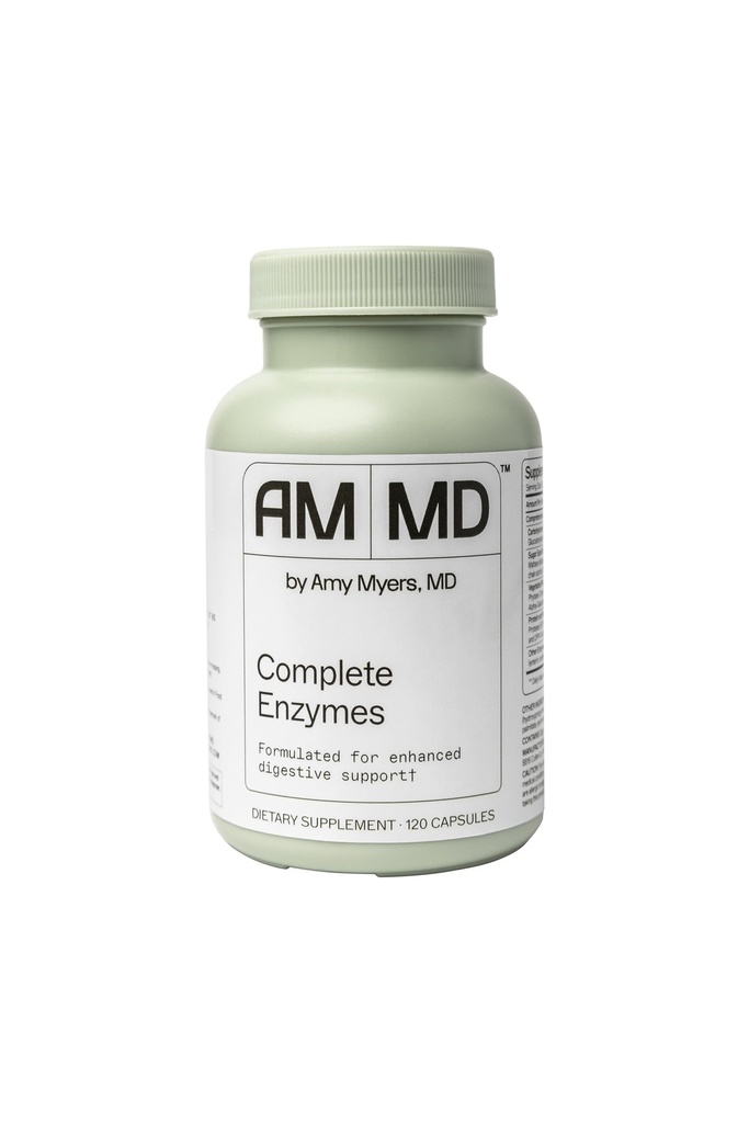 Amy Myers MD Kompletne enzymy - Gut Care & Digestive Health Supplement - Daily Healthy Microbiome Supplement Nutritional Supplement - 120 kapsułki