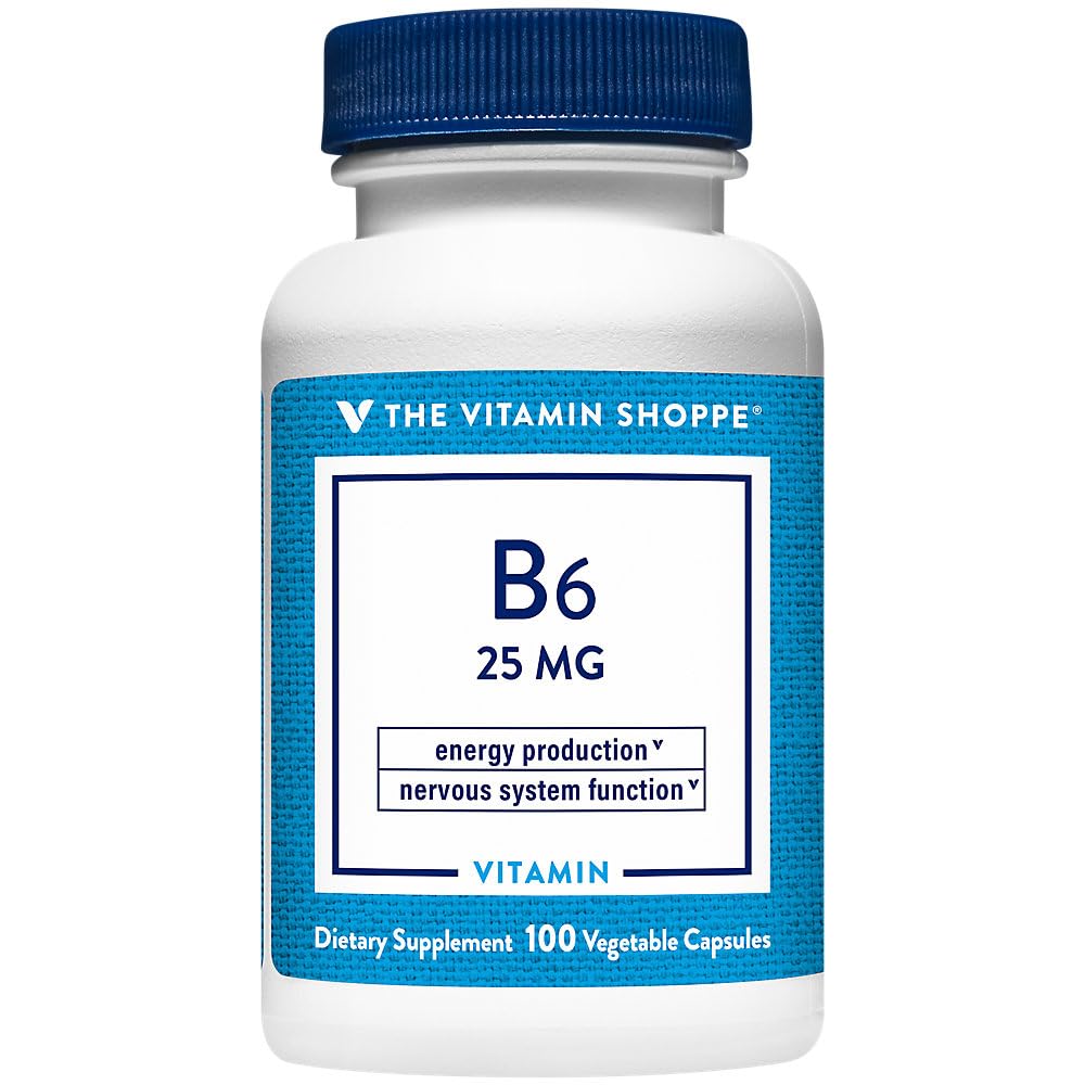 Witamina B6 a Wspiera wytwarzanie energii 25 MG (100 Kapsułek roślinnych)