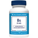 Witamina B6 a Wspiera wytwarzanie energii 25 MG (100 Kapsułek roślinnych)