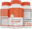 Legacy Wellness Oko Candy Witaminy z Luteiną, Zeaksantyna, Wapń, Biotin, Miedź, Pigułki cynku + Pomaga Vision Zdrowie w Starzeniu Dorośli + Osłona oczu z zbyt wiele czasu ekranowego, Suchy suplement do oczu
