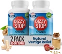 Vertigo Relief Product & Non-Drowsy Motion Choroby pigułki: Nudności i zawroty głowy, Ginger & Grape Seed Formuła, Wewnętrzne Ear Balance, Samochód, Cruise & Travel Essential, Wsparcie stomachów (80 Count - Pack of 2)