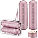 [2 opakowania] Zannaki Metal Travel Pill Organizator, Przenośny wodoodporny Weekly Pill Box, Duży aluminiowy Alloy Pill Case Container, BPA Free 7 Daily Medicine Organizer Holder for Witamina, Suplement
