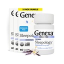 Genexa Sleepologia dla dorosłych 124; Melatonina bezsenna Pomoc uspokajająca 124; Kojąca Naturalna Vanilla & Lavender Flavor 124; Certyfikowany Organiczny i Niezmodyfikowany GMO 124; Homeopatyczna Remedy Czyste 124; 180 Tabletki do żucia (3 opakowania)