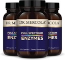 Dr Mercola Full Spectrum Enzymes - 22 Różne Enzymy - Wsparcie Digestive & Immune Health - Pomaga Digest Carbohydrates, Tłuszcze i białka - Non-GMO, Gluten- Free & Soy- Free - 90 Kapsułki (3 Pack)