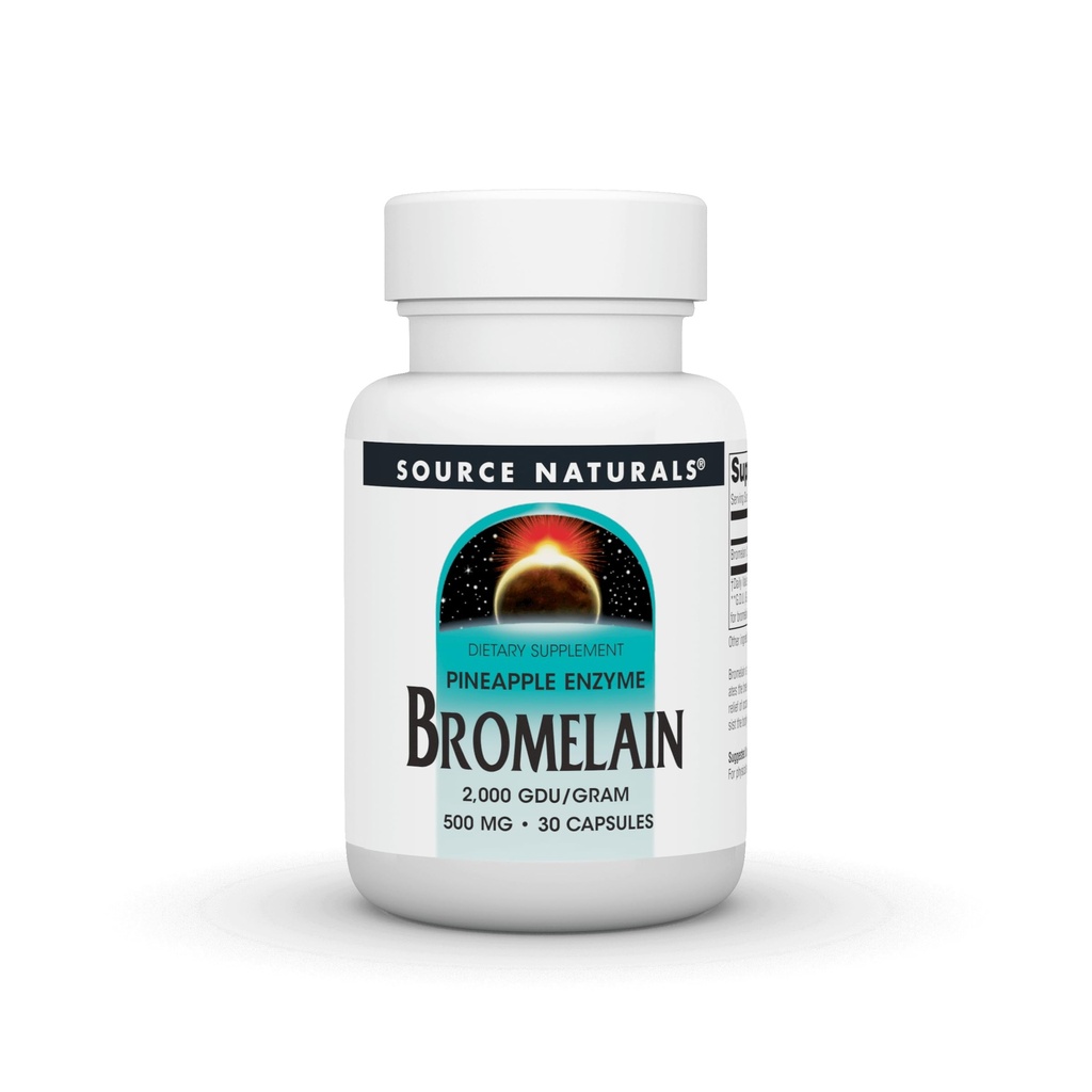 Źródło Naturals Ananas Enzyme Bromelain - 2000 GDU / GRAM - 500mg - 30 kapsułek