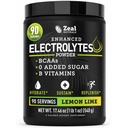 Zeal Naturals Electrolyte Powder Recovery Drink (90 Servings Dink 124; Lemon Lime) w 0 Sugar + BCAAs + B- Vitamin Electrolyte Supplement w Potasu Cynk & Magnez do hydrolizy - Keto Electrolytes