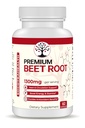Kapsułki korzeniowe buraków cukrowych - Premium Organic Beetroot Powder - Suplement tlenku azotu - Zdrowie serca, Cyrkulacja i Wsparcie Staminy - Non-GMO - 60 Kapsułki wegetariańskie