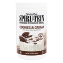 NaturesPlus SPIRU- TEIN Shake - Cookies & Cream - 1.15 funtów, Proszek białkowy Spirulina - roślinna wymiana posiłków, witaminy i minerały dla energii - wegetarianin - 15 Służenia