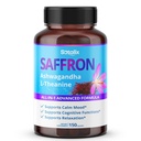 Saffron z Ashwagandha, Ginseng, L- Theanine, Relaxation, Restore - USA Made & Tested (150-dniowe dostawy (Pack of 1))