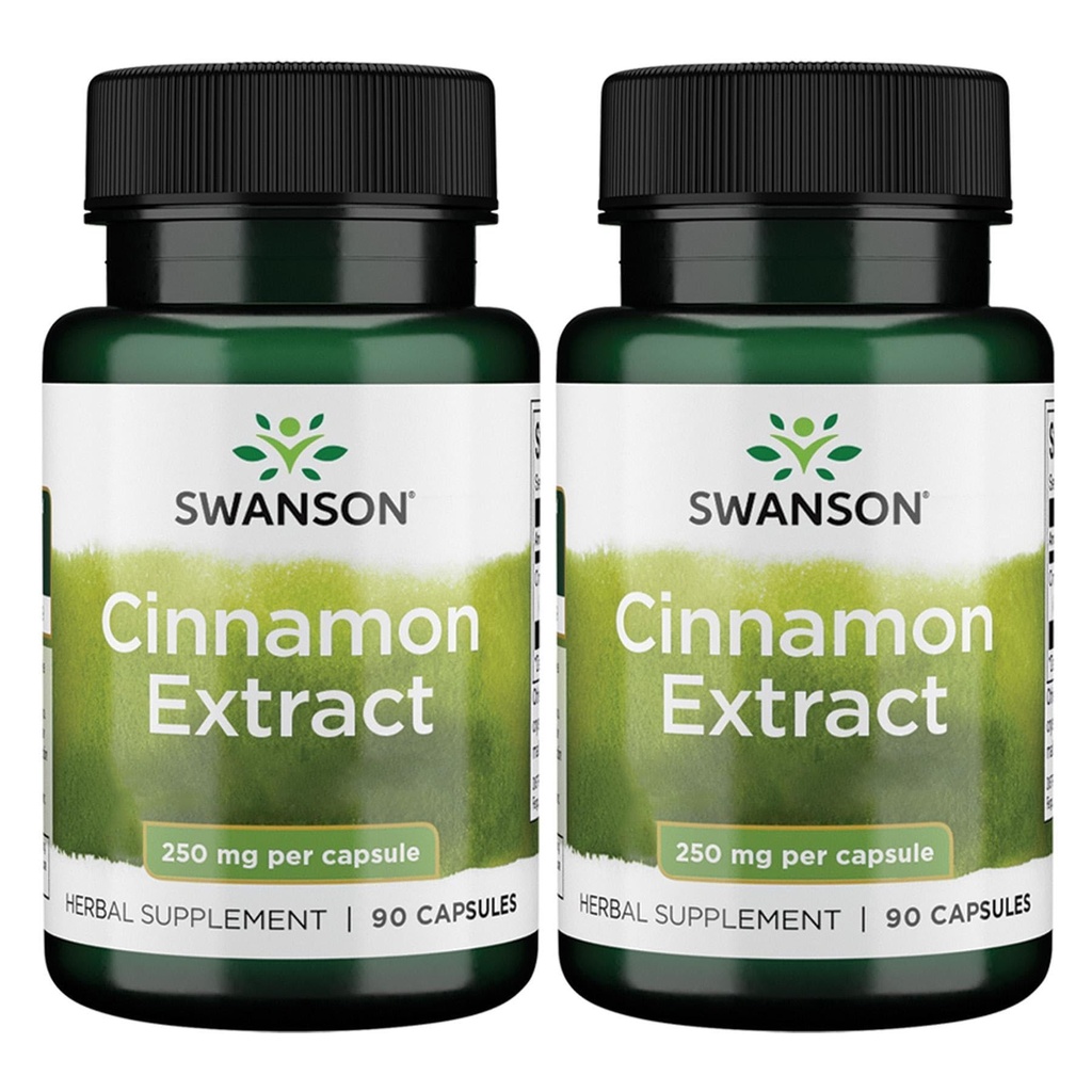Ekstrakt z cynamonu Swanson (250 mg, 90 kapsułek) (2 opakowania)