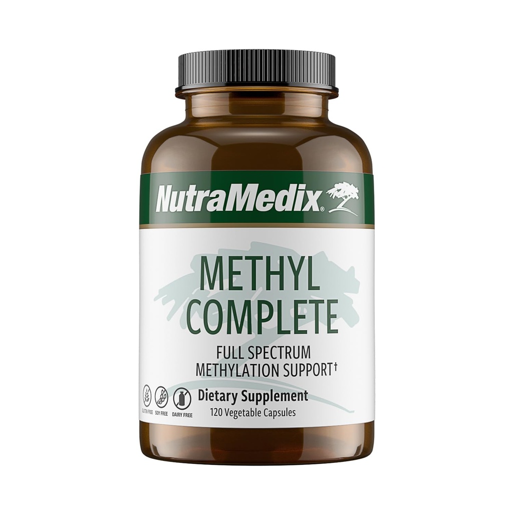 NutraMedix Metal Complete - Kompletna metylacja i wsparcie energetyczne kapsułki - Witamina B2, B6, B12 & Folate - z jednowodzian kreatynowy i Betaine Bezwodny (120 Count)