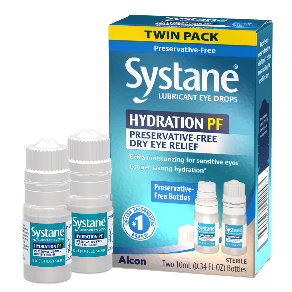 Systane Hydration Multi- Dose Preservative-free Eye Drops Dry Eye Relief Twin Pack (2x10ml)