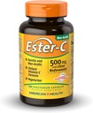 American Health Ester-C 500 mg z Citrus Bioflavonoids - 120 Kapsułki wegetariańskie - 24- Hour Immune Support - Non-GMO, Wegan, Gluten Free - 60 Sługi