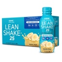 GNC Lean Shake 25 Protein Shake, klinicznie udowodnione zarządzanie wagą, Mączka zastępcza, 25 g białka z cukru dodawanego, gotowy do picia, krem bananowy, opakowanie po 12