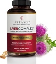 VITASEI Detox & Naprawa oczyszczalni wątroby, Extract Twistle wątroby W / Mleko, Garcinia, Curcumin C3, Wsparcie Herbal Dietetyczny Suplement, Detox Formul dla kobiet i mężczyzn, 60 Kapsułki