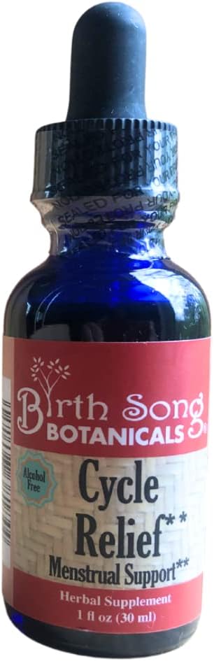 Narodziny Pieśni Botaniczne Menstrual Cycle Support Tincture, Ziołowe Krople do Zdrowej Menstruacji, Natural Menstrual Care Supplement for Teens and Adult, Period Support 1oz.