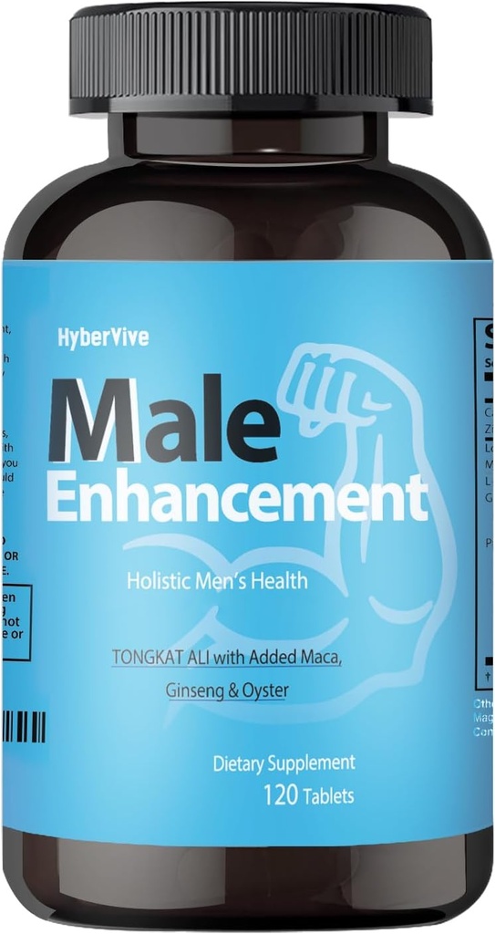 Suplement testosteronu dla mężczyzn - Tongkat Ali, Maca, L- Arginine HCI & Ginseng for Energy, Stamina & Endurance, Non-GMO, Gluten- Free, 120 Tablets (60- Day Supply)