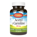Carlson - Acetyl L- Karnityna, 500 mg, Zdrowie kognitywne, Funkcje mózgu i produkcja energii, 120 kapsułki