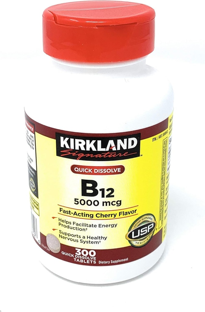 Kirkland Signature Quick Disolve B- 12 5000 µg, 300 tabletek