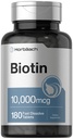 Horbäach Biotin 10000mcg Between 124; 180 Szybkie Rozpuszczalne Tabletki dla kobiet i mężczyzn 124; Suplement kosmetyczny Between 124; Wegetarian, Non-GMO, Gluten Free