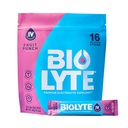 BIOLITE IV Pakiety proszku elektrolitu, IV Mieszanka napoju płynnego do wody, Nawodnienie Doktorowe, HSA & FSA Zatwierdzone odwadnianie, Chemioterapia Musi Hakes dla kobiet, Men- Fruit Punch (16 Sticks)