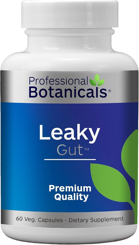 Professional Botanicals Gut Health Supplement, Leaky Gut Repair with L Glutamine, Zinc and Licorice Root Digestive Health Support – 60 Vegetarian Capsules
