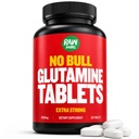 Tabletki "No Bull" L-glutaminy, czyste tabletki glutaminy L, Nie GMO, L suplement glutaminy, naturalnie Wegański, Wegetariański Przyjazny i Gluten Free, 1000mg