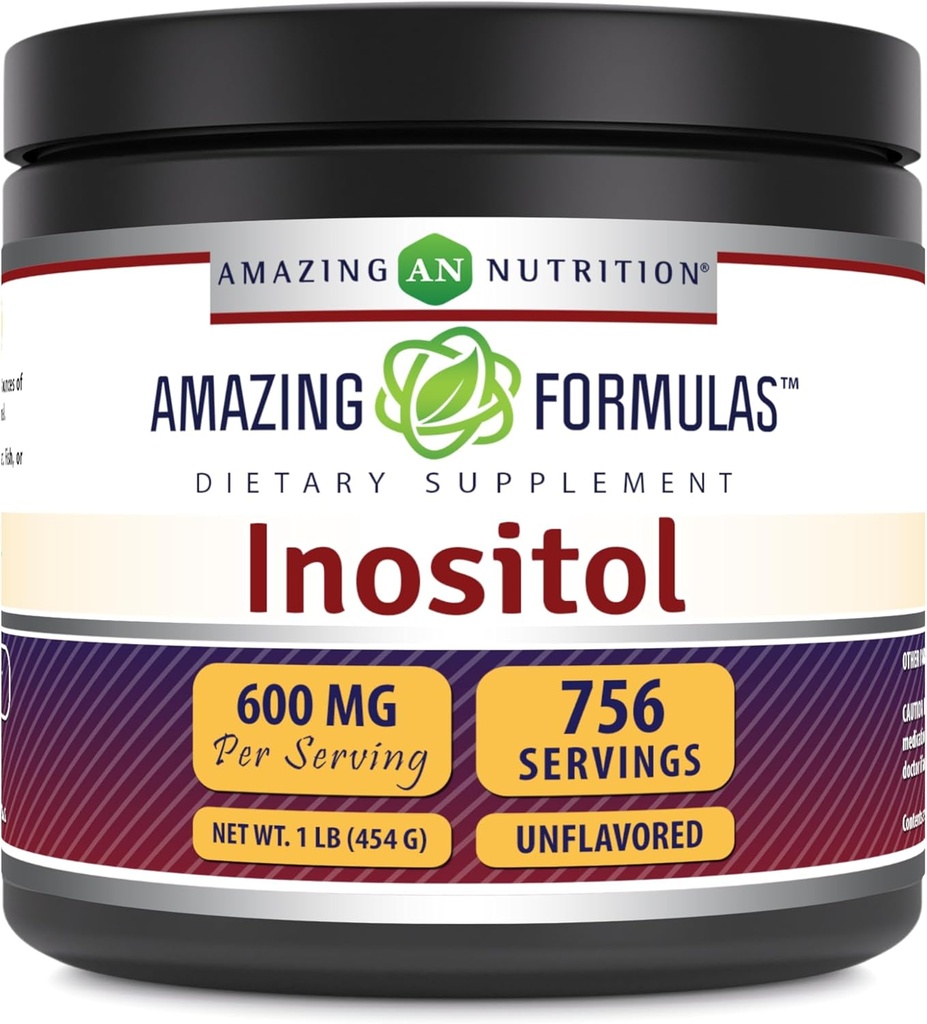 Amazing Supplement Inositol Proch Supplement Equipment 124; 600 Mg per Serving Equipment 124; Unflavored Equipment 124; 1 Lb (454 Grams) Equipment 124; Non-GMO Equipment 124; Gluten- Free Equipment 124; Made in USA