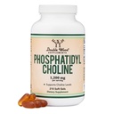 Fosfatydylocholina 1,200mg - 210 Softgels - Ulepszona wersja słonecznika i lecytyny sojowej (suplementy choliny) - Non- GMO i gluten Darmowe do wspierania zdrowia mózgu przez podwójne drewno
