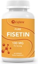 Suplementy Fisetin, 100 mg naturalnego aromatu bioaktywnego, Genuine 98% Czysty, Wsparcie starzenia, Nie-GMO, Gluten- Free, 60 Kapsułki, 60 Słupki
