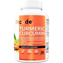 fitcode Kurkumina Turmerowa z 95% Kurkuminoidy, Najwyższa Potliwość, Non-GMO, Gluten Free, 1500mg Ultra- Czysta Kurkumina Turmerowa z BioPerine do zwiększenia wchłaniania, 30 Podawanie Kapsułki wegetariańskie
