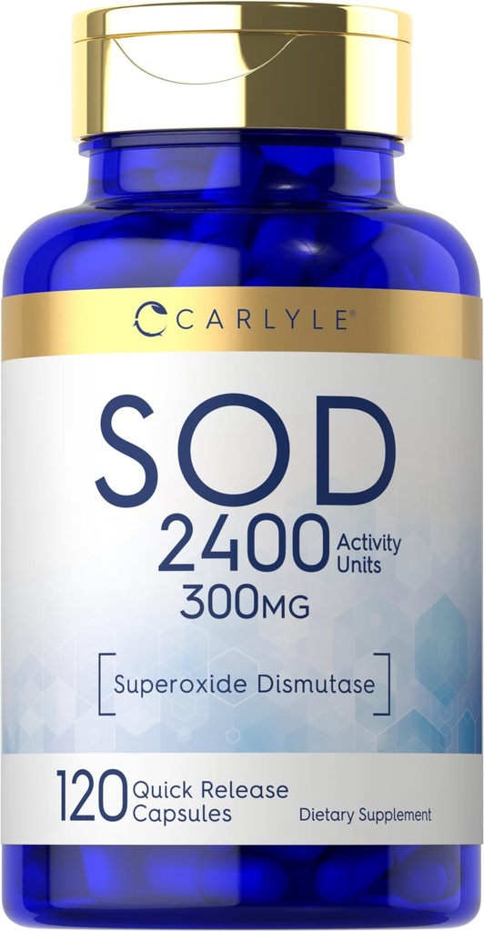 Carlyle S.O.D. Suplement Kapsułki 124; 300 mg 124; 120 Hrabia 124; Nadtlenek Dizmutazy 124; Non- GMO i Gluten Free