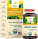 Active Liver Cleanse & Detox - 1800mg Herbal Formula z organicznym mlekiem Thistle, Turmeric & Dandelion Root - Wspiera Fatty Liver Repair & Daily Liver Health - Sana Herbal