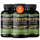 Gade Nutrition Quercetin z witaminą C, Cynk i Stinging Nettle - Nettle Quercetin - Quercetin 500mg - Quercetin z bromelainem - Cynk Quercetin + Witamina D3- 360 Veggie Caps - 6 Miesiące Dostawy