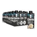 OWYN Pro Elite Vegan Plantan- oparte na wysokiej protein Shake, Vanilla, 24-Pack, 32g białka roślin, Prebiotyki, Superfoods Zielone do treningu i odzyskiwania, 0g Węglowodory netto, Zero cukru, Keto (24 Pack)