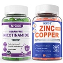 NEVISS Nikotynamid 500 mg Gumiaki + Gumiaki z miedzi cynku