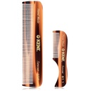 Kent Beard and Mustache Grooming Set - Ręcznie robiona kieszeń dla mężczyzn Podróże i użytku domowego, Mini Combs for Grooming