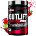 OUTLIFT Ampled Max Dased HIGH STIM Pre Workout Powder, 6G Citrulina, 3.2G Beta Alanina, Alpha GPC, CognatiQ, Ekstremalna Energia, Masywne pompy, Siła, Elektrolity, Nootropiki, Owoce Punch, 22 Słupy