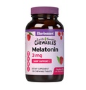 Bluebonnet Nutrition EarthSweet Melatonina 3 mg Szybkie szybkie rozpuszczanie relaksacji nocnej i Resteful Sleep Support - Sleep Aid - Gluten- Free, Wegan - Malina Flavor - 120 Tabletki do żucia