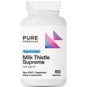 Purecompatias Milk Thistle Supreme 250 mg - Zdrowie wątroby i przeciwutleniacze - Kapsułki wegetariańskie niezawierające GMO - 60