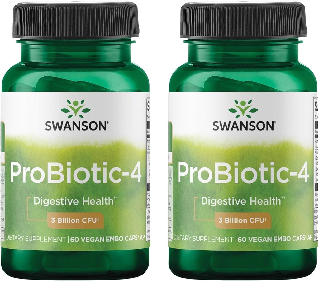 Swanson Probiotic- 4 3 Miliard Cfu 60 Czapki Veg (2 opakowania)