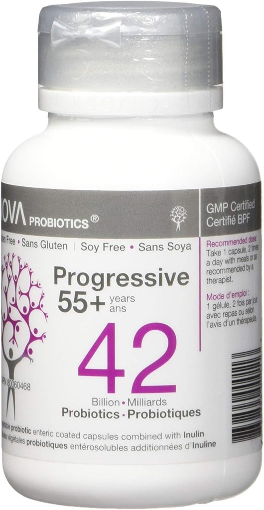 Probiotyki NOVA Multi- Strein Progressive 55 + 42 Miliard Probiotyków na Capsule- 60 VCaps